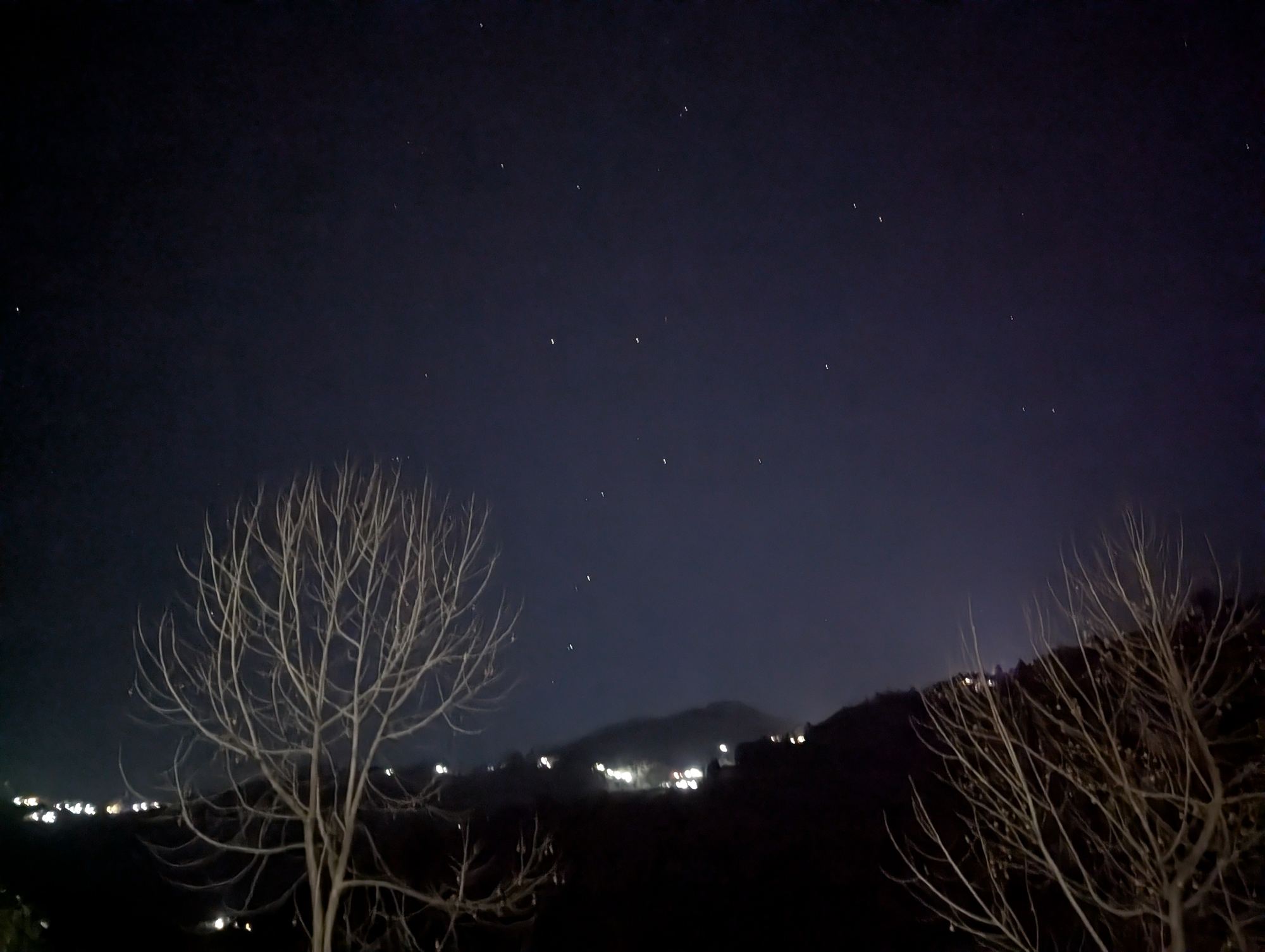 Stars over the property at night
